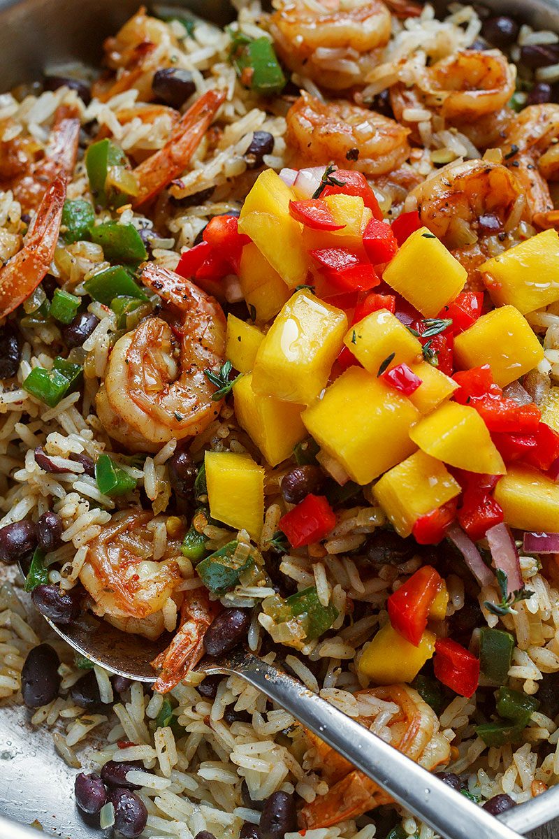 Spicy Jerk Shrimp, Rice and Black Beans