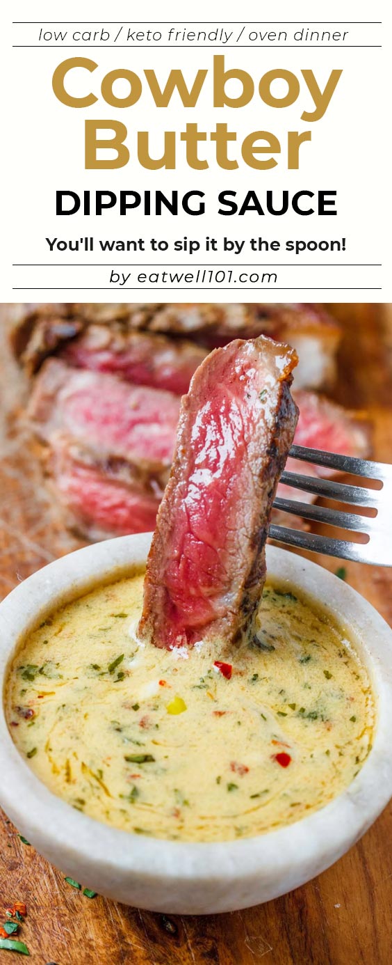 Cowboy Butter Dipping Sauce Recipe - #eatwell101 #recipe - This cowboy butter sauce is so easy and delicious you'll want to sip it by the spoon!