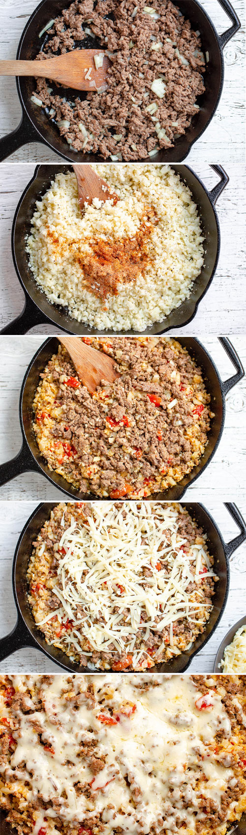 Cauliflower and Chicken Burrito Bowls - #keto #chicken #lowcarb #cauliflower #glutenfree #eatwell101 #recipe - Tasty and super nutritious, this cauliflower and chicken burrito bowl is easy and comes together quicker than getting takeout!
