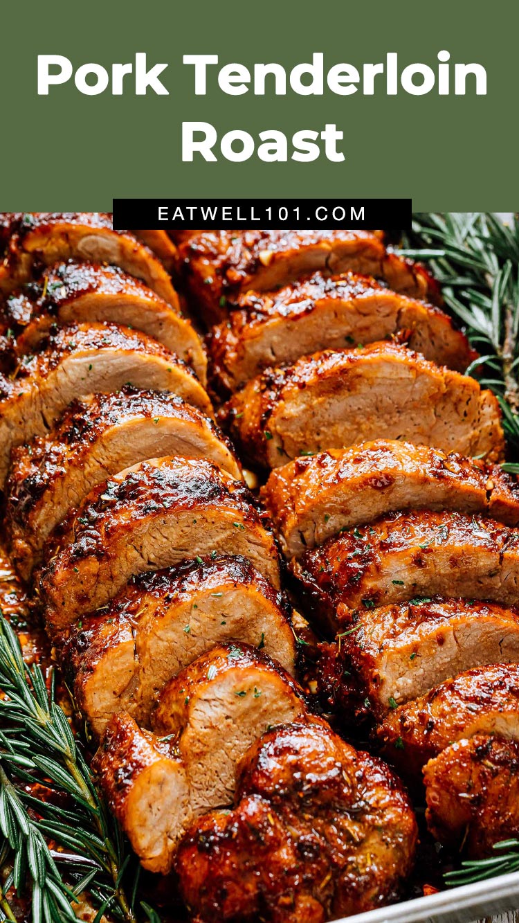 Roasted Pork Tenderloin Recipe - #pork #tenderloin #recipe #eatwell101 - This roasted pork tenderloin is rich with holiday flavor - Incredibly tender, juicy and delicious!